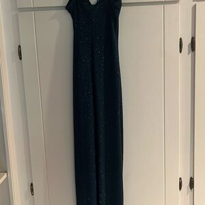 Windsor Blue Sheath Maxi Dress V-Neck